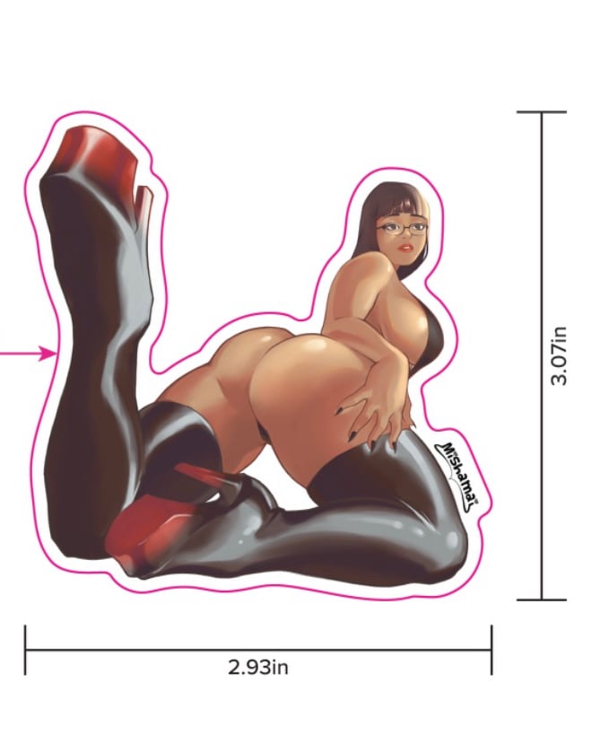 The higher the heel... Sticker